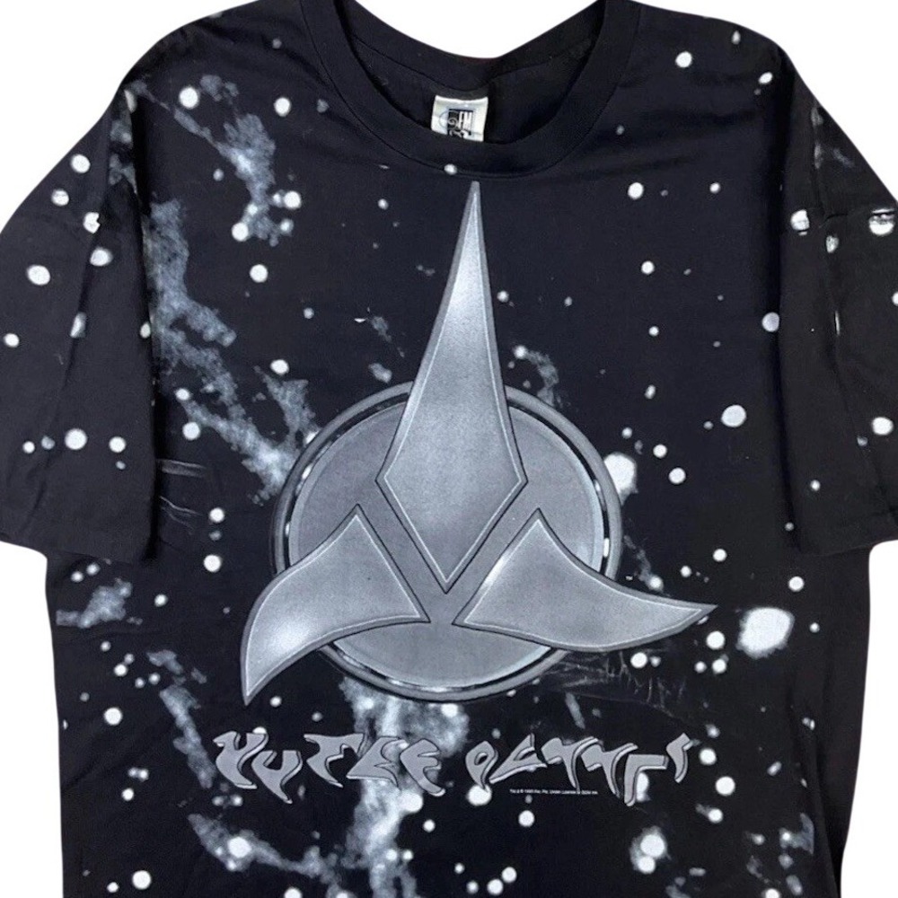 Star Trek Klingon Defense Force T-Shirt Mens XL AOP Single Stitch 1995 Vintage